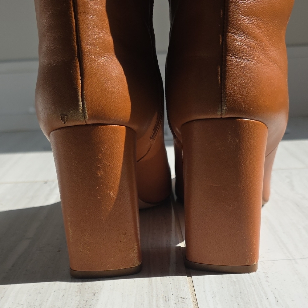 Stuart Weitzman Tan Over the Knee Boots with Classic Silhouette Size 11 - Picture 2 of 3